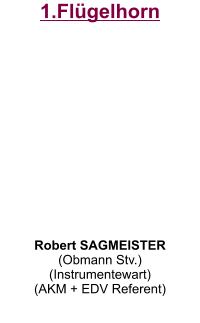 1.Flügelhorn           Robert SAGMEISTER (Obmann Stv.) (Instrumentewart) (AKM + EDV Referent)