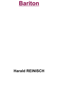 Bariton           Harald REINISCH